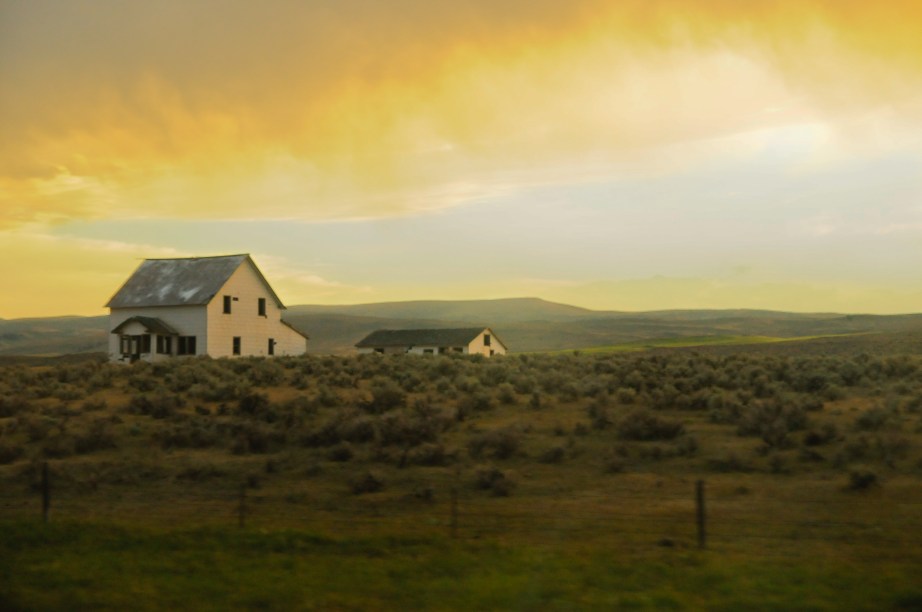 Montana plains at sunset.