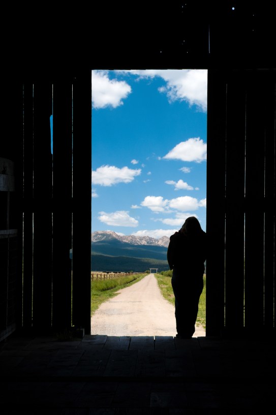 barn door looking on Idaho